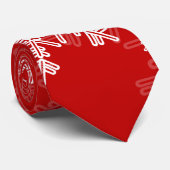 ガーリー赤と白雪 ネクタイ (ロール)