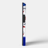 ガーリー赤白青パーソナライズされた Case-Mate iPhoneケース (裏面 / 右)