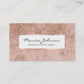 ガーリー赤面コーフェイクルバラ金ゴールドグリッター 名刺 (正面)