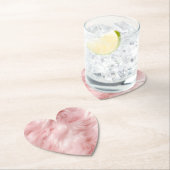 ガーリー赤面ソフトピンクフェイクファー ペーパーコースター (インサイチュ)