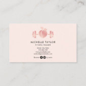 ガーリー赤面バラ金ゴールドフィットネストレーナービジネスカー 名刺 (裏面)