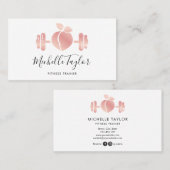 ガーリー赤面バラ金ゴールドフィットネストレーナー 名刺 (正面/裏面)