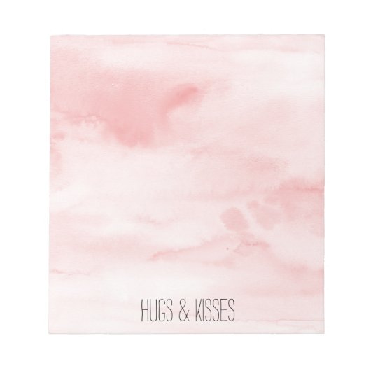 ガーリー赤面ピンクの水色 ノートパッド (正面)