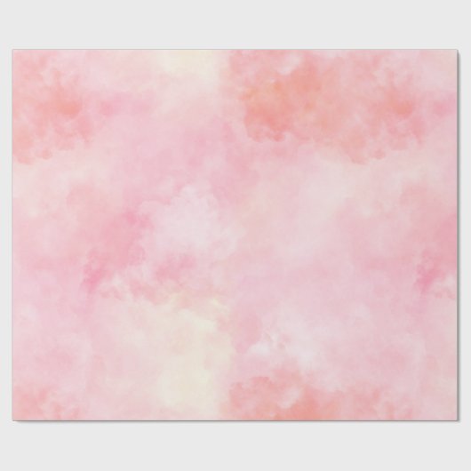 ガーリー赤面ピンクイエロー絞り染め ラッピングペーパー (フラット)