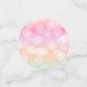 ガーリー赤面ピンクエイジ誕生日フォトイニシャル コンフェッティ (スモール正面)