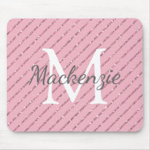 ガーリー赤面ピンクグリッターストライプモノグラム