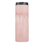 ガーリー赤面ピンクグリッタードリップモノグラム タンブラー (裏面)