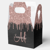 ガーリー赤面ピンクグリッターブラックモノグラム名特典 フェイバーボックス (オープン)