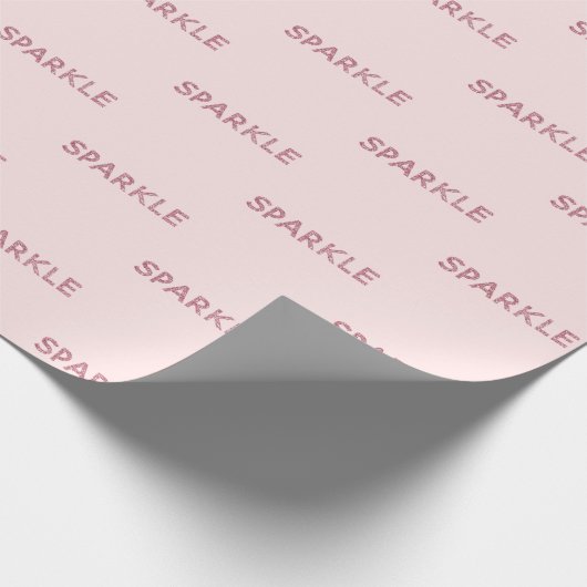 ガーリー赤面ピンクスパークルグリッター引用文 ラッピングペーパー (角)