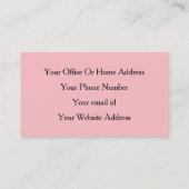 ガーリー赤面ピンクトレンディー書道イベントプランナー 名刺 (裏面)