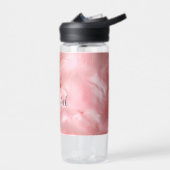 ガーリー赤面ピンクフフェイクァーラッピング紙 ウォーターボトル (左面)