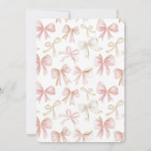 ガーリー赤面ピンクボウズ誕生日 招待状 (裏面)