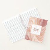 ガーリー赤面ピンクモノグラパーソナライズされたムあなたの名前 ノートブック (内部)