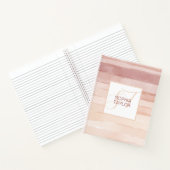 ガーリー赤面ピンクモノグラパーソナライズされたムあなたの名前 ノートブック (内部)