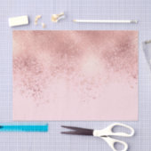 ガーリー赤面ピンクローズ金ゴールド噴霧紙吹雪グラデーション 薄葉紙 (クラフト)