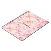 ガーリー赤面ピンク絞り染め ノートブック (左側)