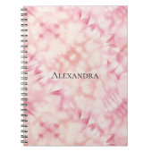 ガーリー赤面ピンク絞り染め ノートブック (正面)