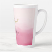 ガーリー金ゴールドキラキラ光るまつげピングラデーションク カフェラテマグ (右)