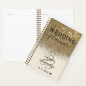ガーリー金ゴールドグリッターウェディングプランナー プランナー手帳 (ディスプレー)