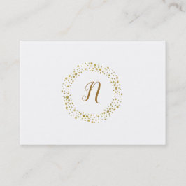ガーリー金ゴールドグリッタードットモダンロミニマルゴ 名刺