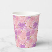 ガーリー金ゴールドグリッターバラフローラ 紙コップ (右)