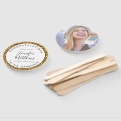 ガーリー金ゴールドグリッター卒業学校授業の写真 ハンドファン (組立なし)