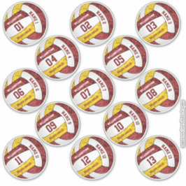 ガーリー金ゴールドバレーボールカスタム選手の名前 シール