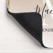 ガーリー金ゴールドピンクグリッターモノグラム名 マウスパッド (コーナー)