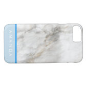 ガーリー金ゴールド大理フェイク石のホットブルーの名前 Case-Mate iPhoneケース (裏面(横))