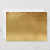 ガーリー金ゴールド|グリッター|驚きのパーティー誕生日 招待状 (裏面)