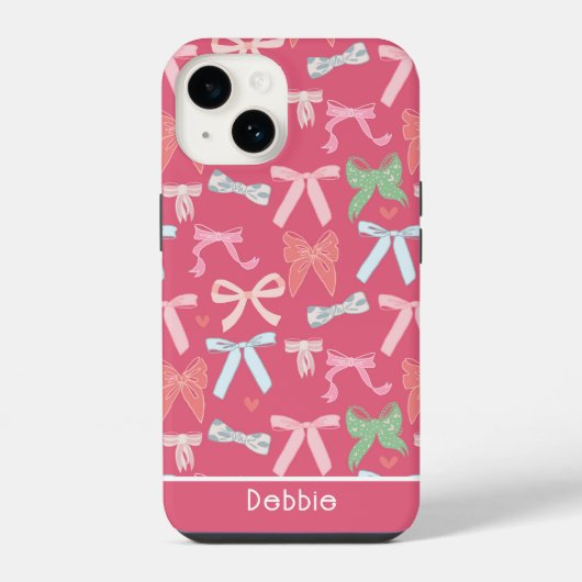 ガーリー コケット リボン iPhoneケース (裏面)