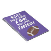 ガーリー ゴルフ フットボール ギフト 女の子用 子供 秋 ピンク ノートブック (右側)