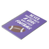 ガーリー ゴルフ フットボール ギフト 女の子用 子供 秋 ピンク ノートブック (左側)