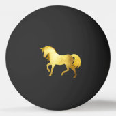 ガーリー&シックラグジュアリーゴールドフォイルユニコーンパーソナライズされた 卓球ボール (裏面)