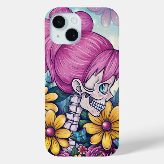ガーリー スカル iPhone / iPad カバー (裏面)