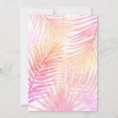 ガーリー トロピカル パロッツ ハワイアン アロハ ベイビー シャワー 招待状 (裏面)