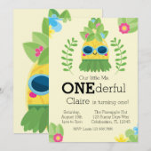 ガーリー パイナップル ミス・ワンダフル・ファースト 招待状 (正面/裏面)