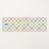 ガーリー レトロ ダイシー フラワーズ グリーン フラワーリー ヨガマット (正面(横))