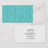 ガーリー、印刷されるおもしろいの水の青いグリッター 名刺 (正面/裏面)