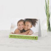 ガーリーGreen Sparkle友最高の人の写真 シーズンカード (正面)