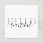 ガーリーHello Beautifulミニマモダンリスト スクエア名刺 (正面)