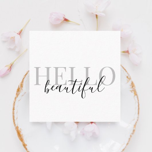 ガーリーHello Beautifulミニマモダンリスト スクエア名刺