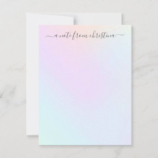 ガーリーHolographicスクリモダンプト ノートカード (正面)