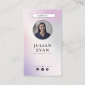 ガーリーInstagramホログラフィック名刺 名刺 (正面)