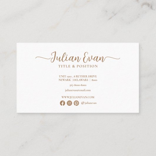 ガーリーPink Holographic Script Lash Technician 名刺 (裏面)