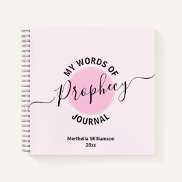 ガーリーPink Prophetic Words Journal ノートブック