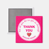 ガーリーPink THANK YOU素晴らし Person マグネット (正面/裏面)