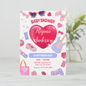 ガーリーY2kベビーシャワー 招待状 (スタンド正面)