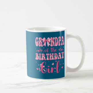 ガールおじいちゃんお誕生日おめでとうマッチングピンクコケット コーヒーマグカップ