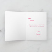 ガールおもしろいガーリックハッピーバースデースティンカーユーモアのある カード (内部)